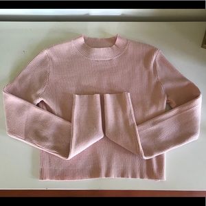 baby pink brandy mock neck top